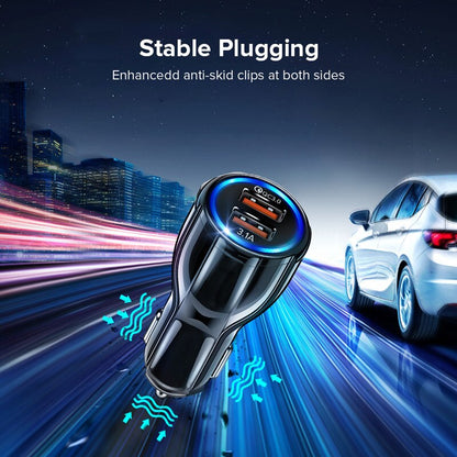 Cargador de Coche Dual USB Universal - Carga Rápida para 2 Dispositivos