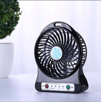 Ventilador Portátil USB Recargable de Alta Potencia.