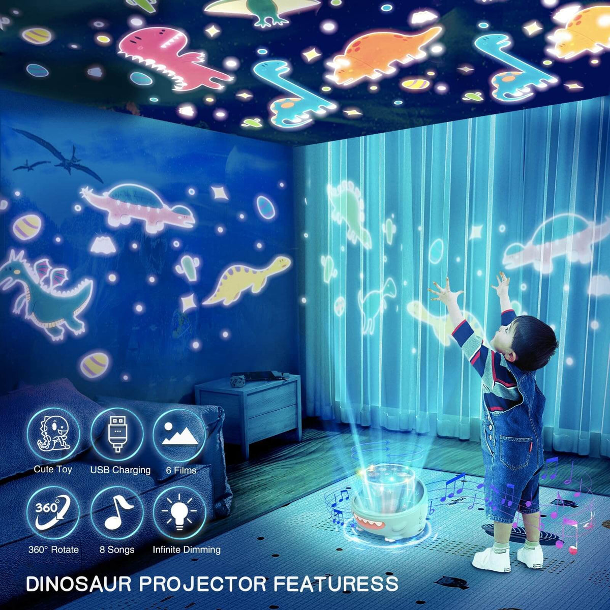 Luz Nocturna Proyector de Estrellas para Bebés – NightSky Baby.