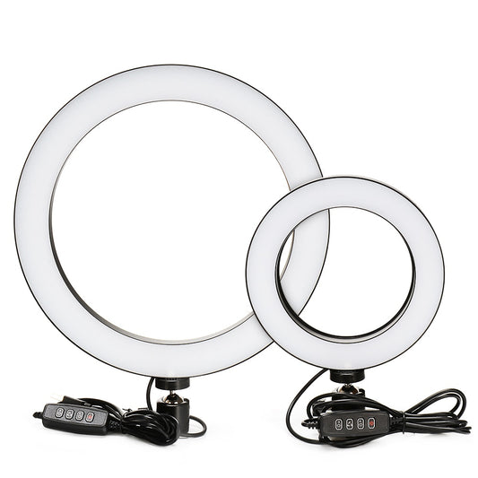 Aro de Luz LED Regulable para Cámara - Iluminación Profesional para Fotos y Vídeos